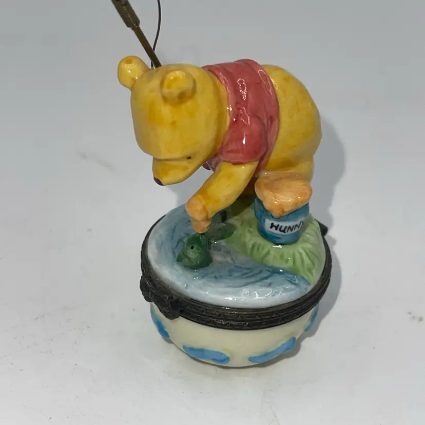 Midwest of Cannon Falls Hinged Trinket Box Classic Pooh June Fishing PHB
