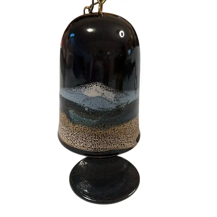 Idaho Clay Wendy Pottery 5” Tall, Glaze Is Mt St Helen Volcanic Ash From May 1980 Eruption -beautiful Mountain Scene