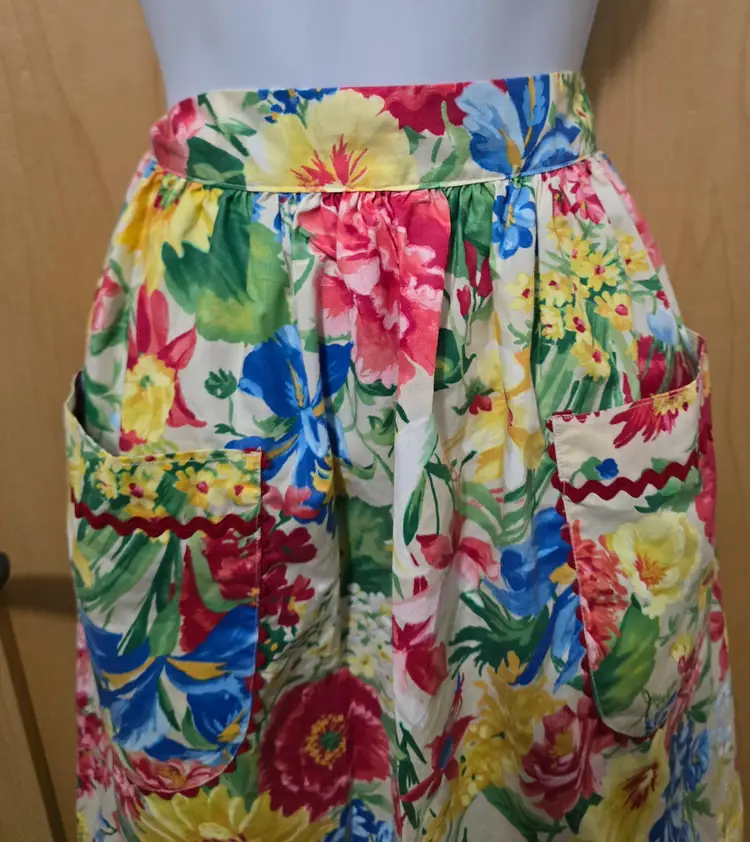 Vintage Handmade Floral Apron
