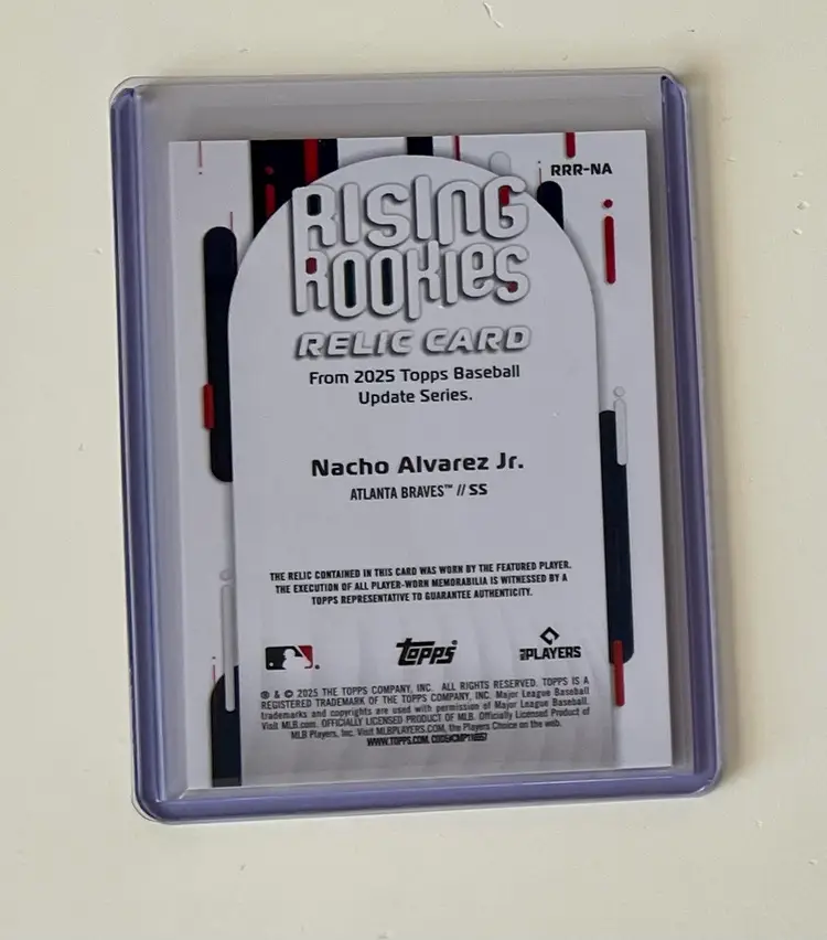 Nacho Alvarez RC Rising Rookies Relic Atlanta Braves