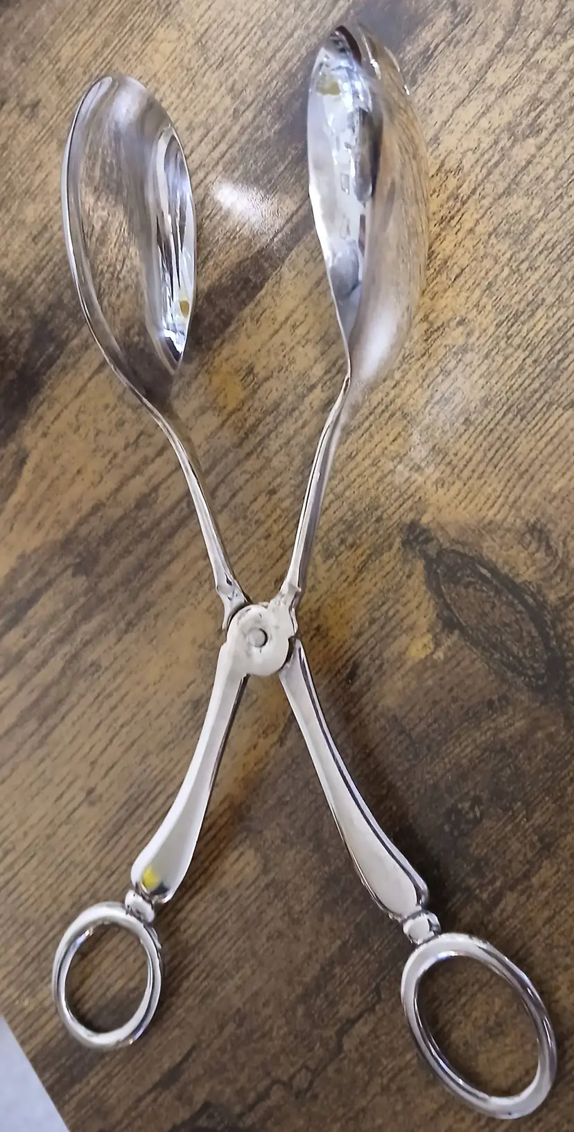 Vintage Silver Plated Serving Tongs Made in England