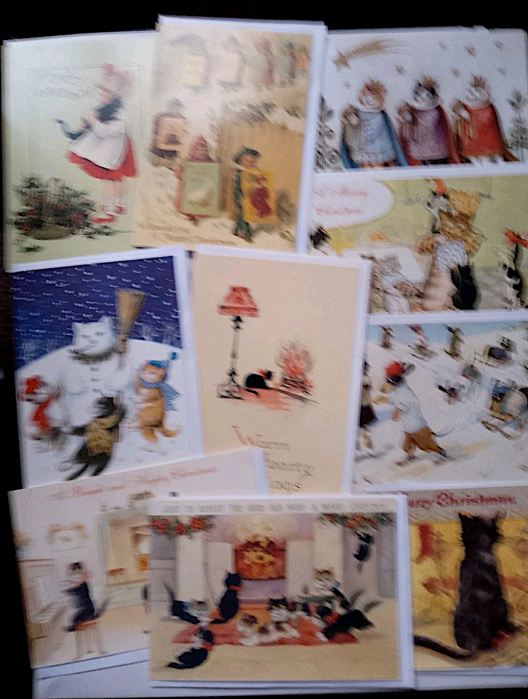 10 x Vintage Design Christmas Cards Random Pack #24