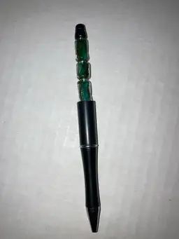 Fidget Pen Handmade By Me! Black Ink! 5 1/2” Made With Glass Beads!