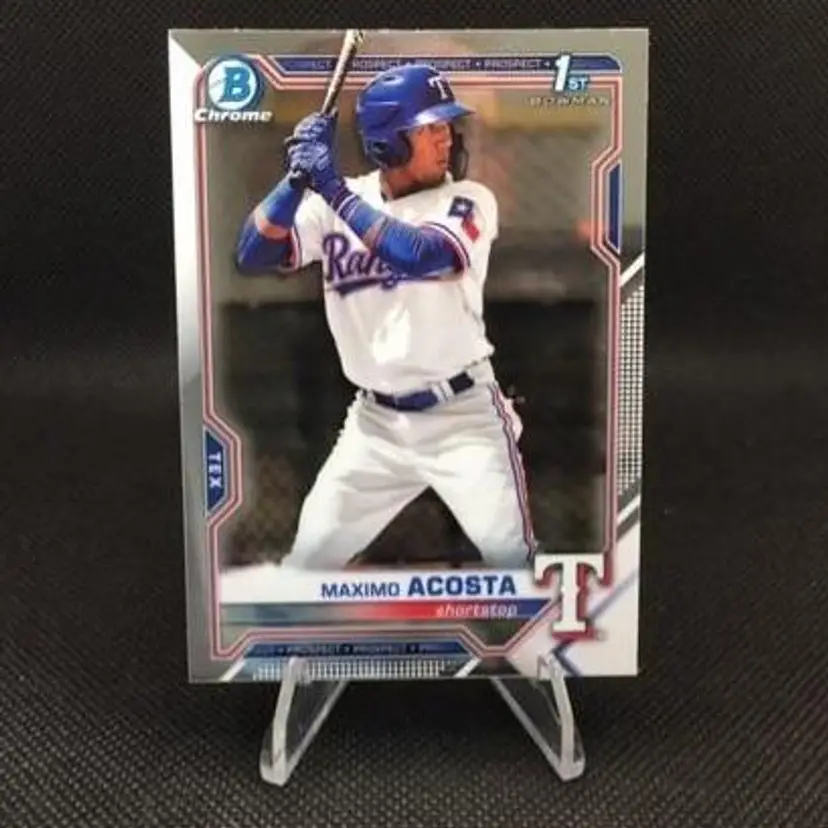 Maximo Acosta 2021 Bowman Chrome 1st Bowman #BCP-7 - Texas Rangers