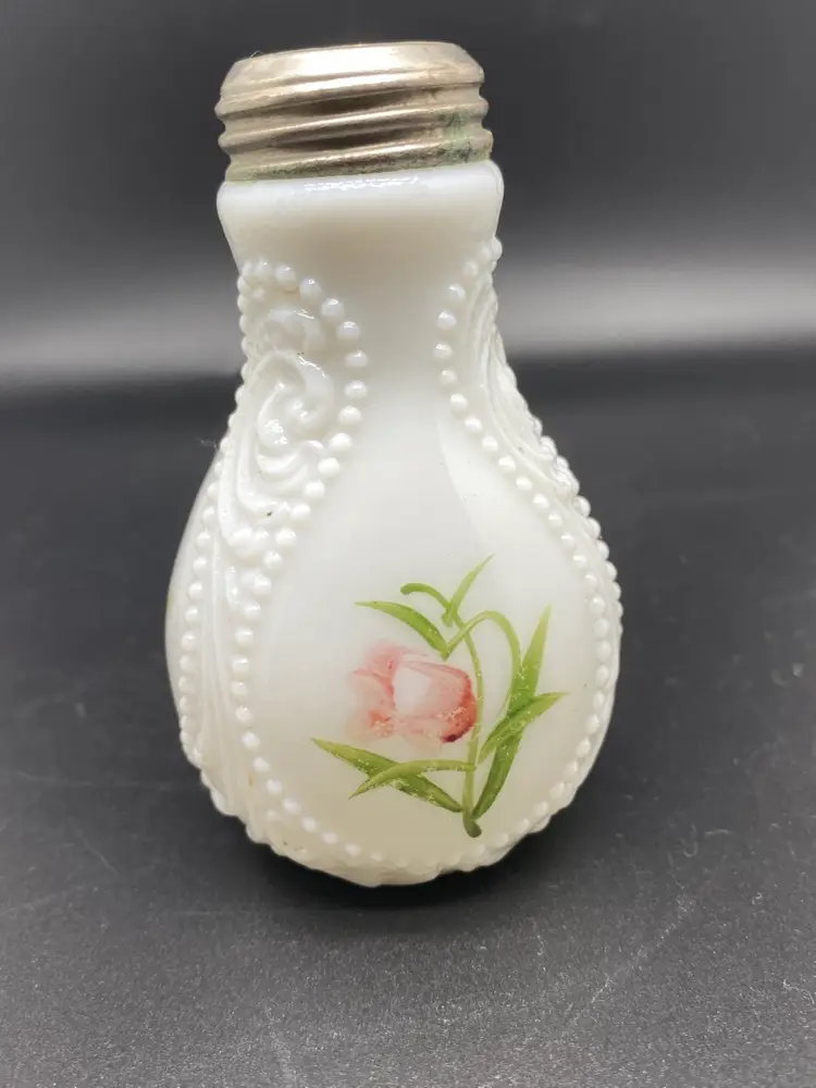 Antique Milk Glass Lightbulb Shaped Shaker
