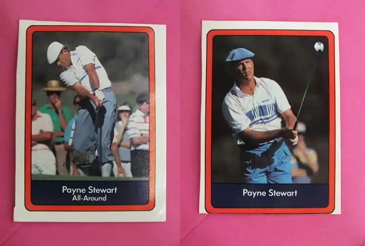 Payne Stewart 1989 Miller Press Golf Cards Hand Cut