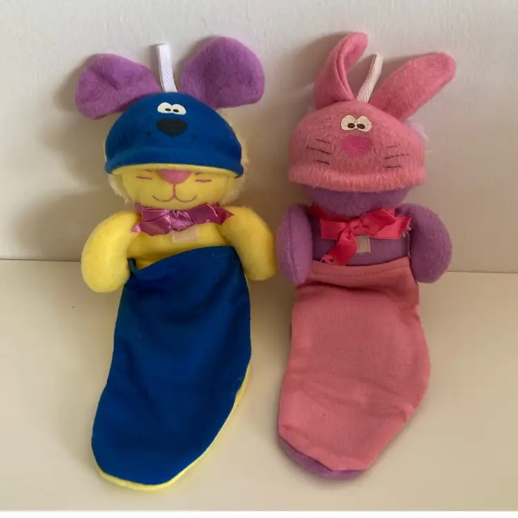 Set Of 2 - 1987 Hallmark Purr-Tenders Sock-ems