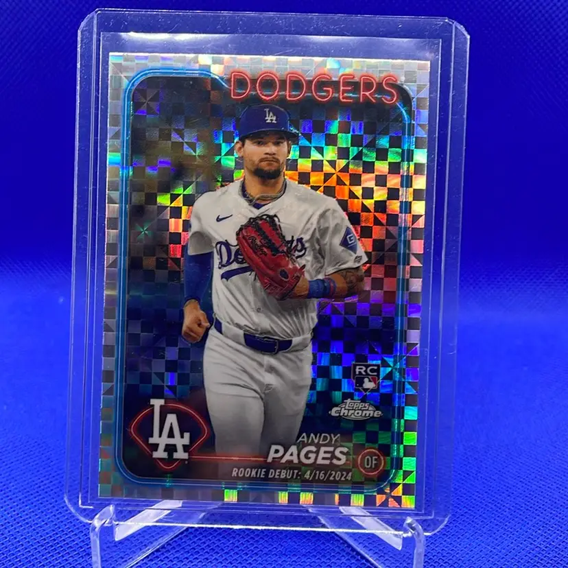 2024 Topps Chrome Update Andy Pages RC Rookie Debut X-Fractor Los Angeles Dodgers
