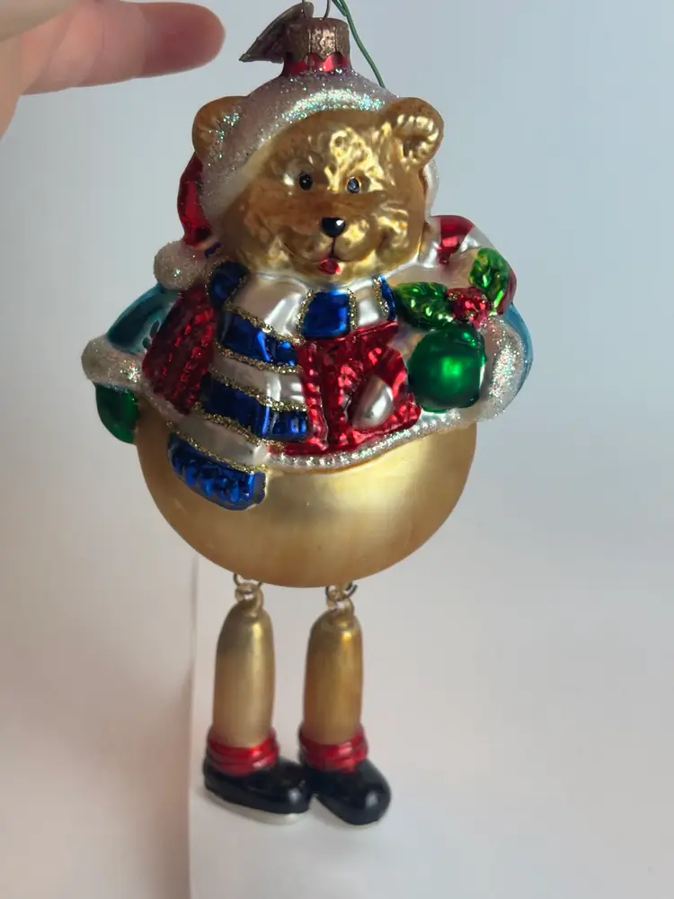 Thomas Pacconi Handblown Ornament With Dangle Legs
