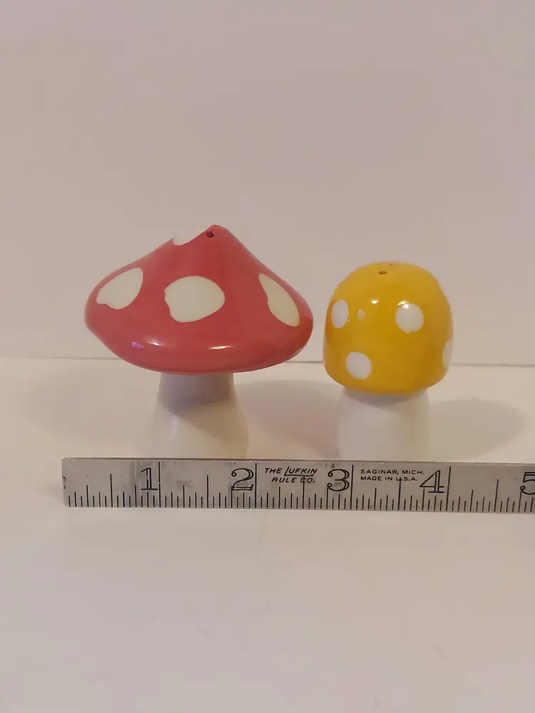 Fun Colorful Mushroom Salt And Pepper Shaker Set