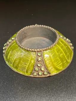Green Tealight Candle Holder, 3" Wide