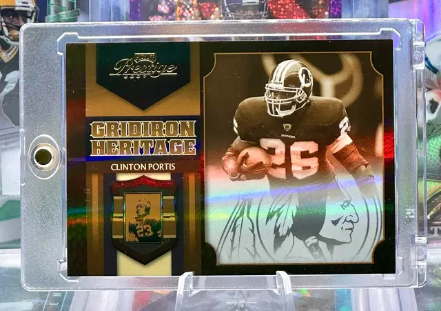 Clinton Portis 2007 Prestige 25/25 BOOKEND Sepia Bronze Holo Washington Redskins