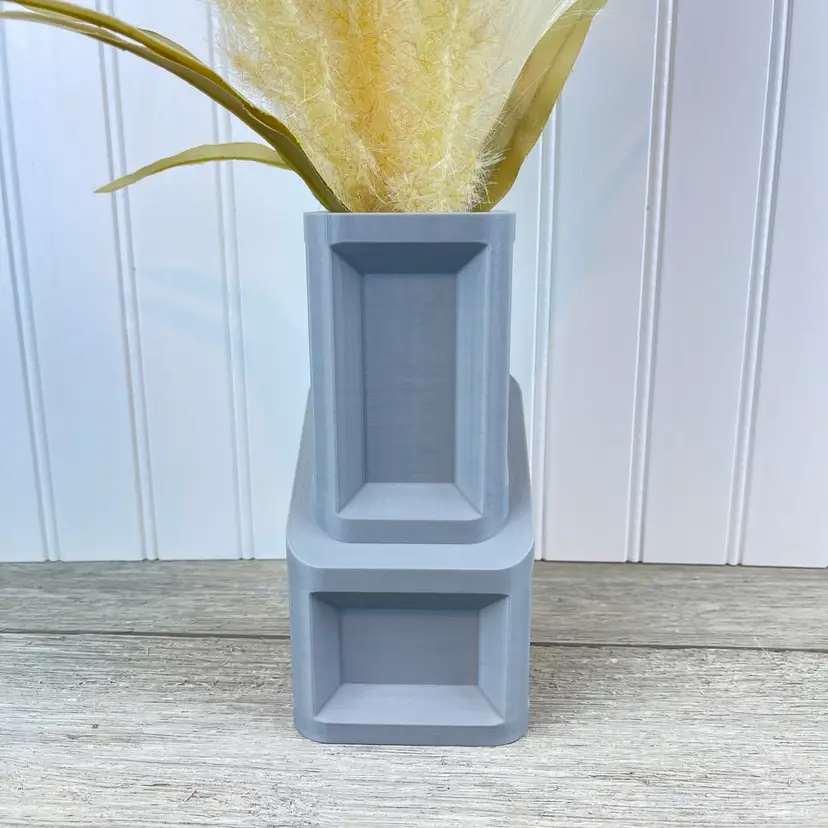 Unique Modern Vase, The Cano Vase, Flower Vase, Dried Flowers, Preserved Flowers, Architectural, 7”