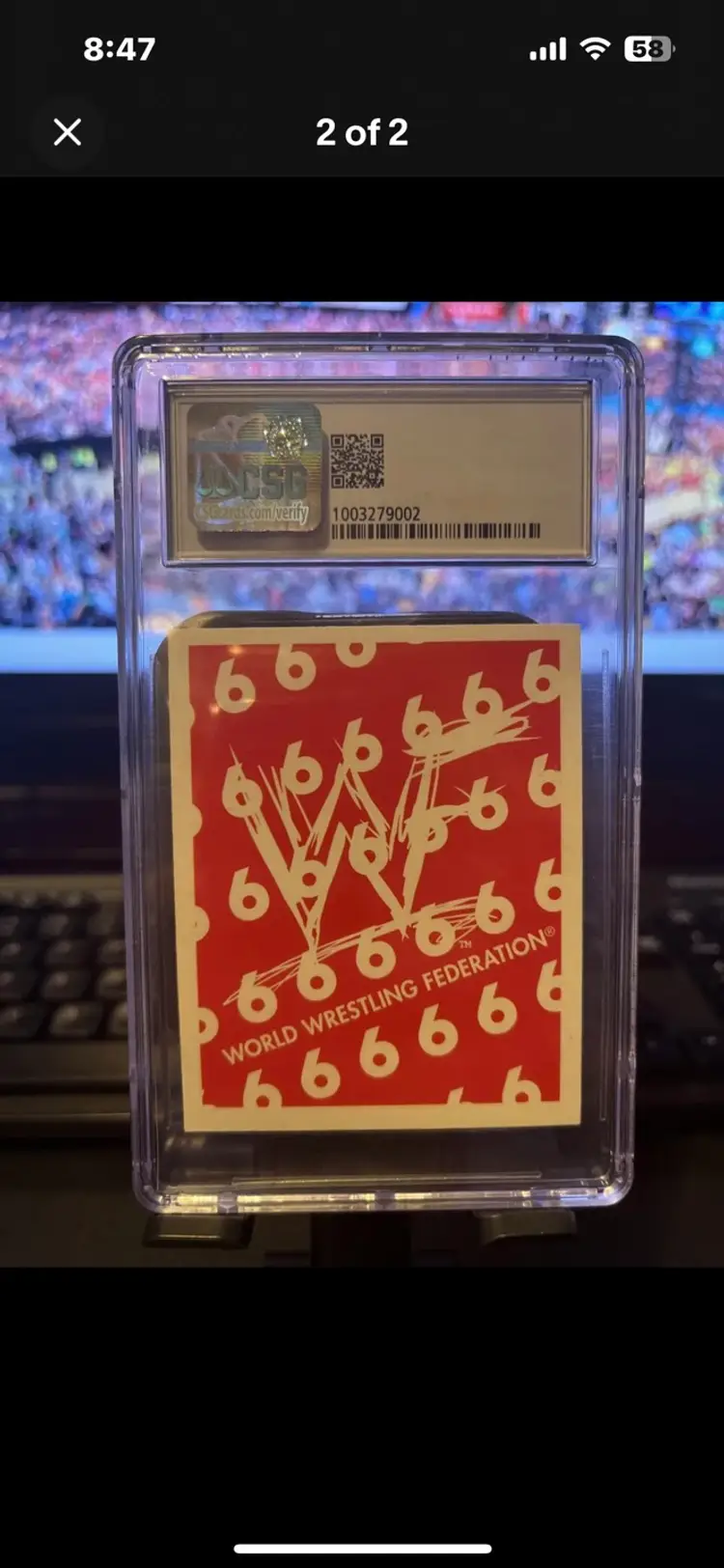 Stone Cold Steve Austin 1998 Cardinal Trivia WWF Graded CSG 8.5 Near Mint+