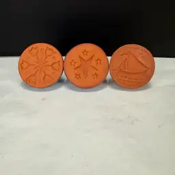 RyCraft Terra Cotta Cookie Stamps Lot Of 3