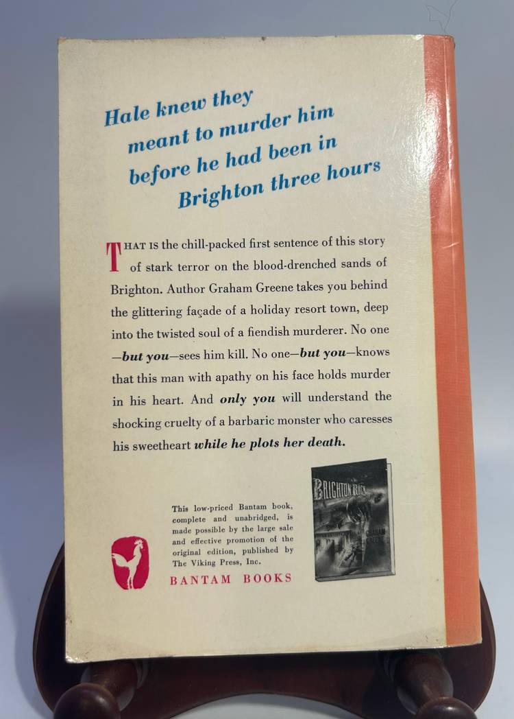 Vintage 'Brighton Rock' By Graham Greene Paperback Book 1949 Bantam Books