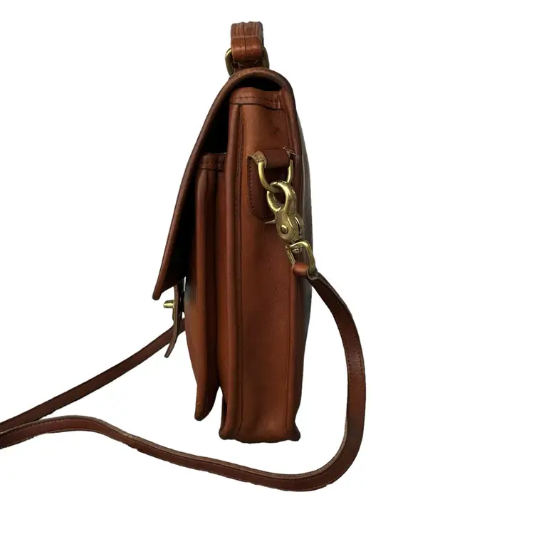 Vintage 90s Coach Slim Classic British Tan Crossbody Bag