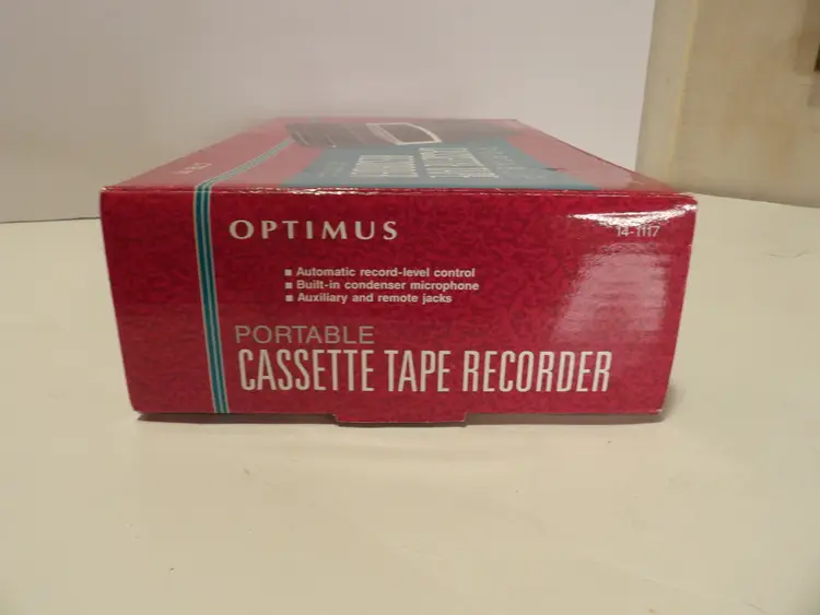 * RadioShack Optimus Portable Cassette Tape Recorder CTR-111 14-1117 NOB
