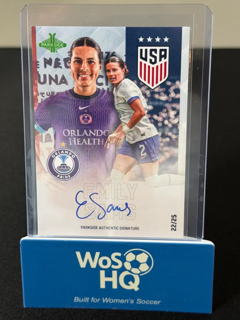 2025 Parkside Club & Country Blue Auto Emily Sams /25 | USWNT & Orlando Pride