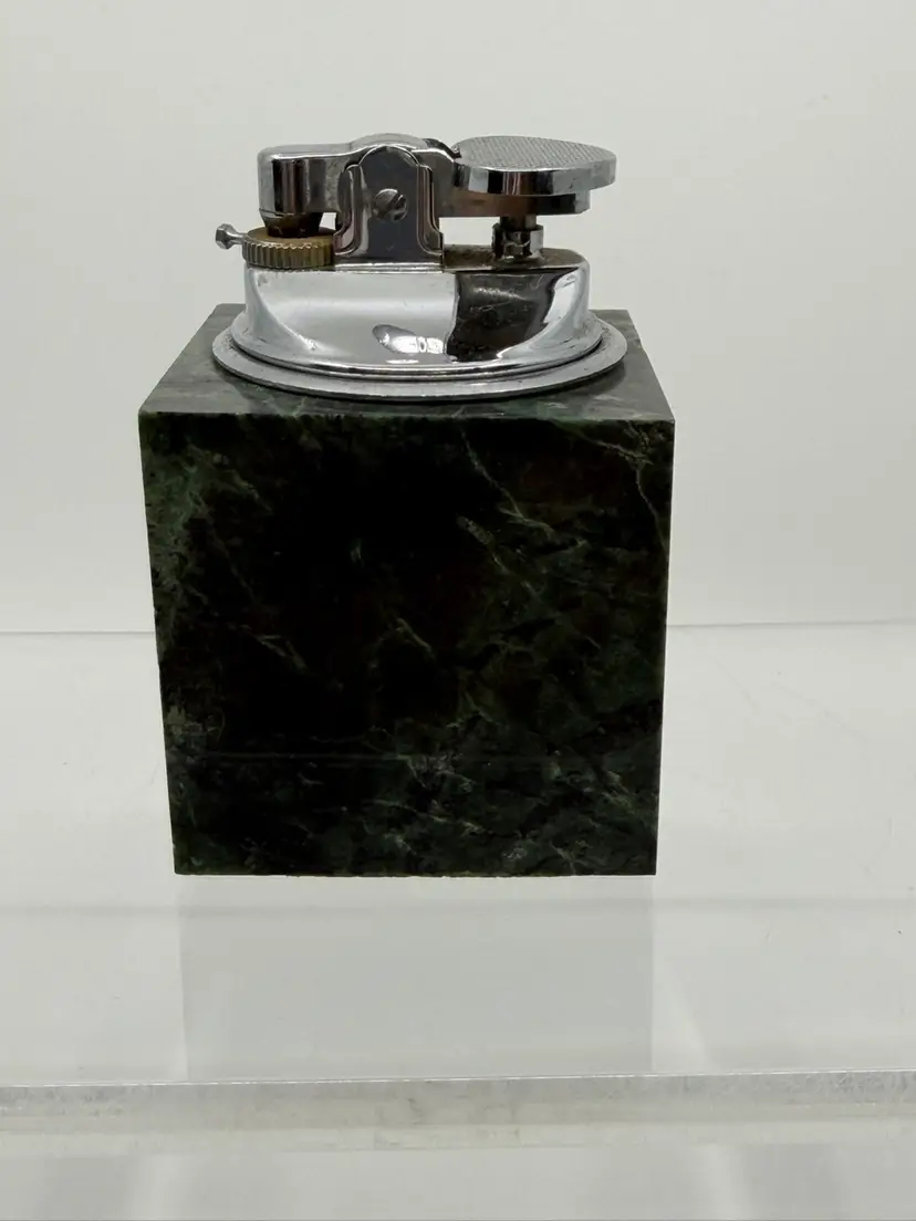 Vintage Koei Unicon Table Lighter Green Marble Paperweight NY