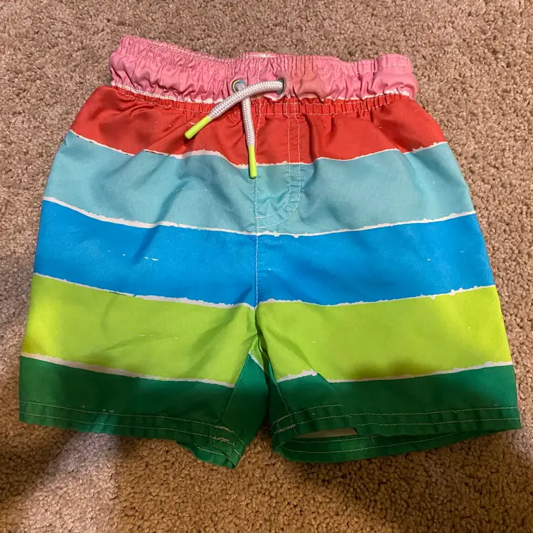 Boy's Size 18 Months Swimwear Bundle - Shirt & 2 Trunks - Carter's + Cat & Jack