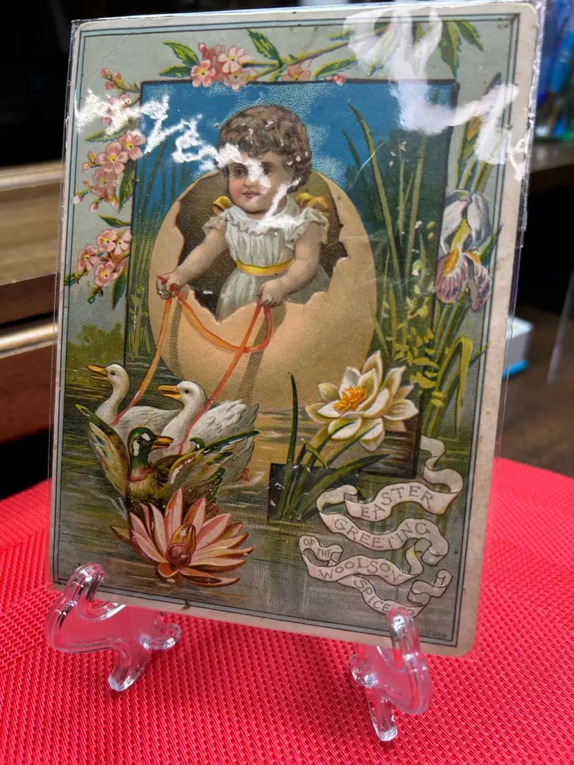 Antique Easter Post Card-Woodson Spice Co.