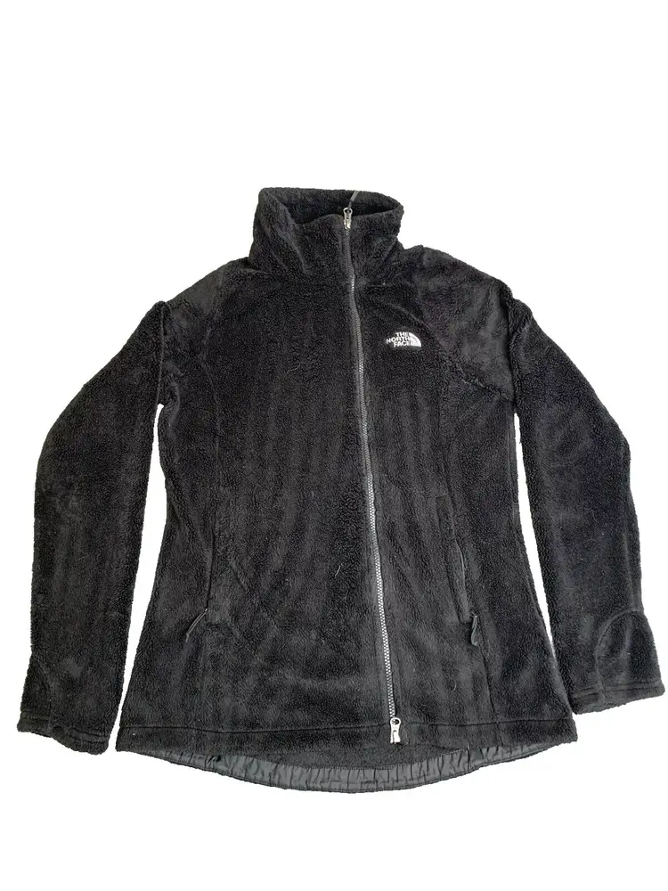 The North Face Jacket Womens Small Black Sherpa Fleece Full Zip Mock Neck Ladies