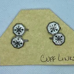 Vintage Art Deco Enamel Cufflinks