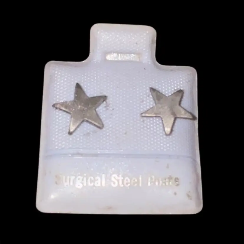 #26- New Old Stock Vintage 1980S Pewter Post Earrings As Pictured