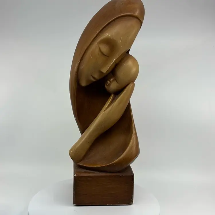 Artistic Royal Krafts 1962 Mother & Child Sculpture Signed 15”