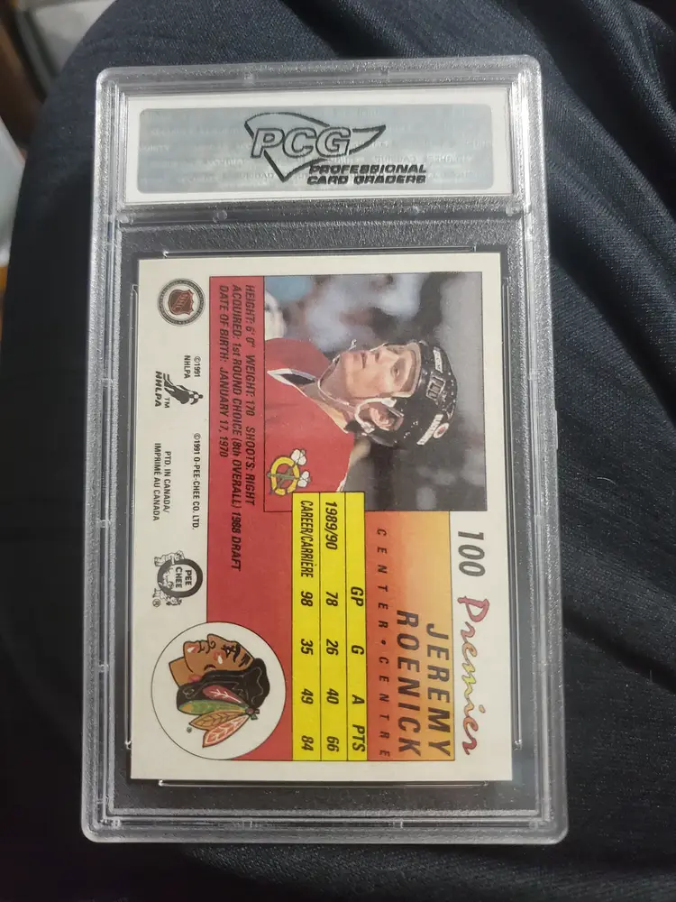 1990-91 OPC Premiere Jeremy Roenick #100 PCG 9