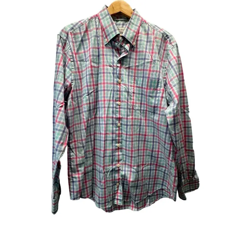 Peter Millar Crown Ease Button Down Casual Shirt Mens L Multicolor Check Plaid