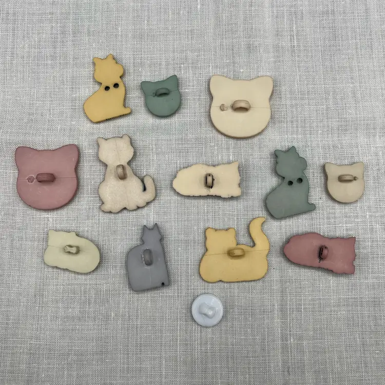 Kitty Cat Buttons Variety Resin