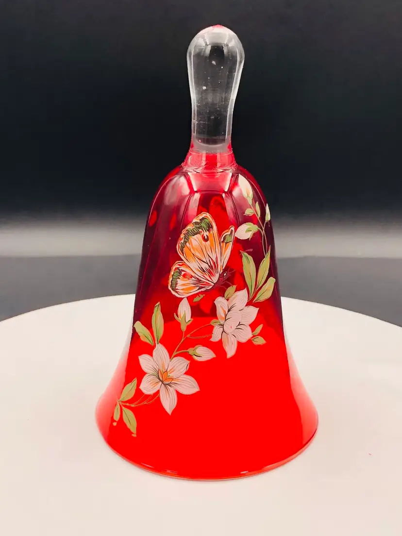 Norleans Ruby Red Glass Bell