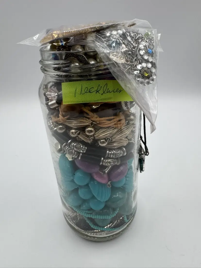 #30. - Jewelry Jars - Necklaces Jewelry Weight 14.6 Oz.