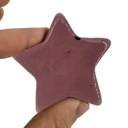 Pinkish Purple Glass Star Paperweight