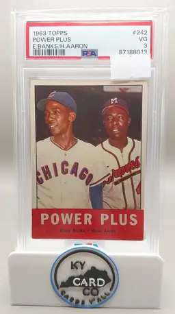 1963 Topps Power Plus PSA 3 Ernie Banks Hank Aaron