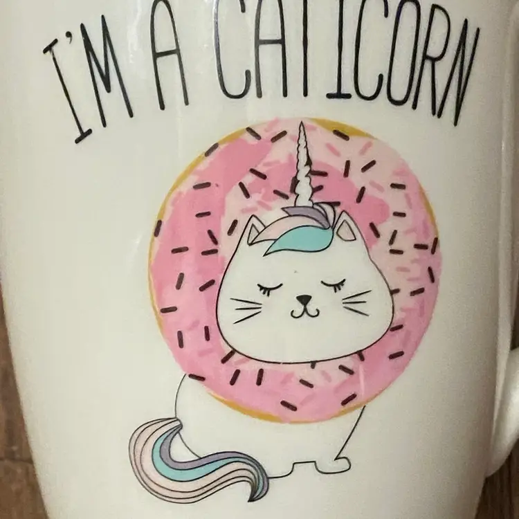 Winifred & Lily Ceramic Coffee Mug Cup I’m A Caticorn Cat Unicorn 4.5”H Kawaii