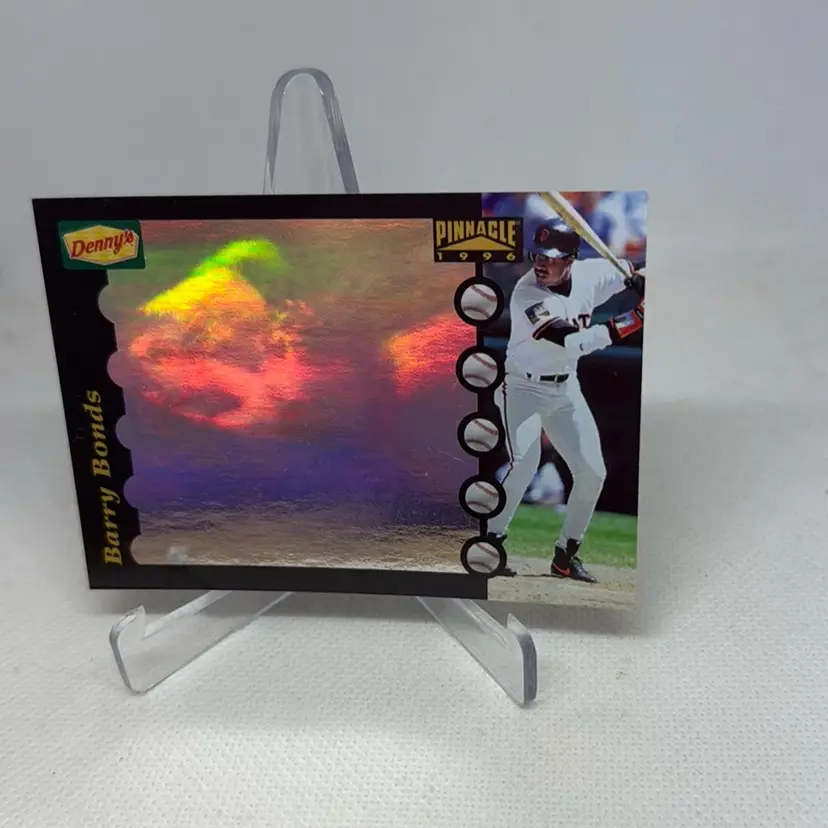 1996 PINNACLE DENNYS # 8 BARRY BONDS , San Fransisco GIANTS