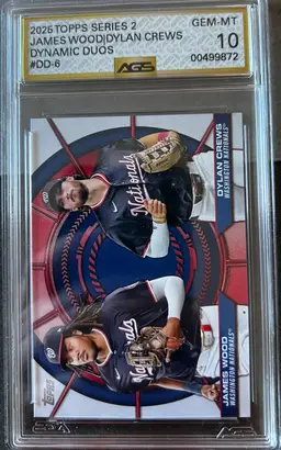 James Wood/Dylan Crews 2025 Topps Series 2 Dynamic Duos AGS 10