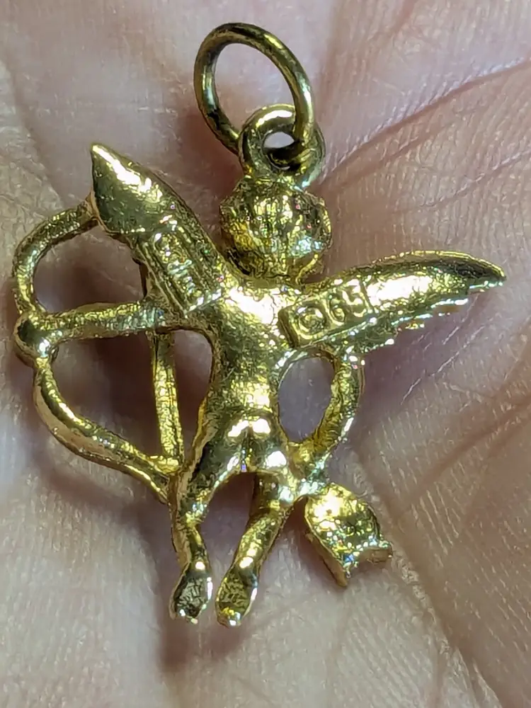 Vintage House of Borvani Gold Plated Cherub Angel Charm