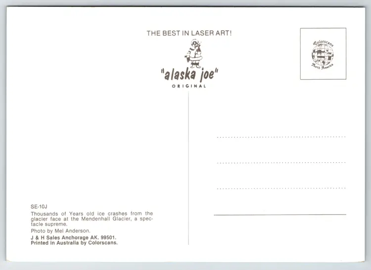 Postcard Alaskan Beauty Mendenhall Glacier Geomorphology