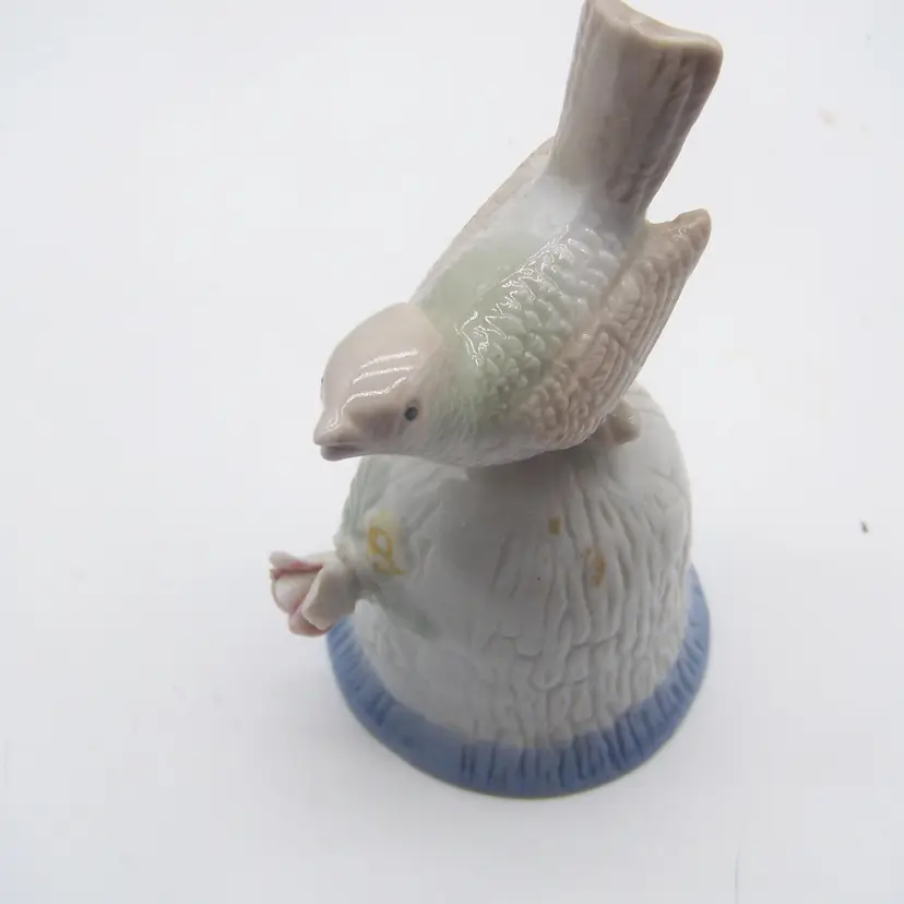 Vintage Price Products Porcelain Bell with Bird and Rose