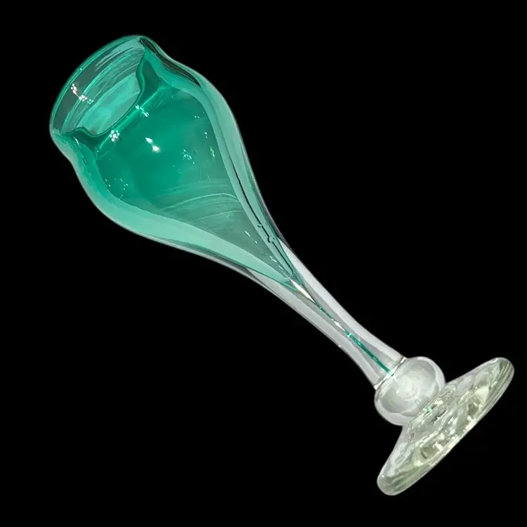 Czech Handblown Double Goblet Vases