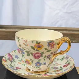 REGENCY Cup & Saucer Chintz Pattern England Fine Bone China