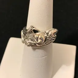 Sterling Sleepy Cat Ring