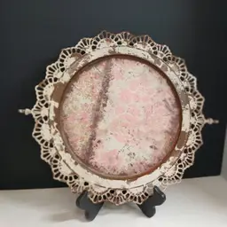 Rusty-Crusty Ornate Round Metal disc