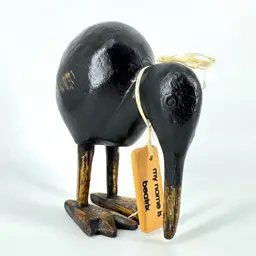 Wooden Kiwi Bird Figurine “My Name Is Beatrix”