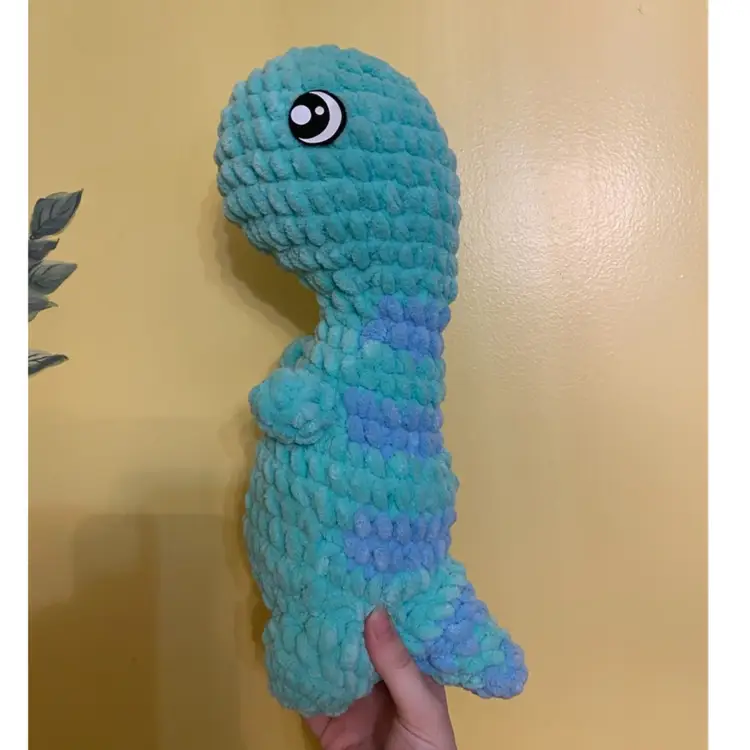 Crocheted Dinosaur Approximately 13 X 5 1/2