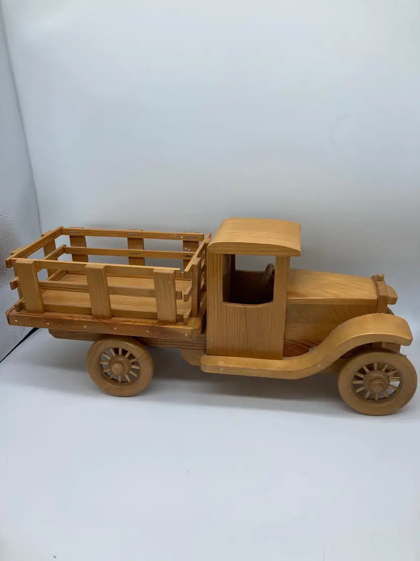 Wooden Truck with Working Wheels and Removable Fencing